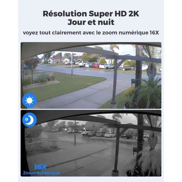 Caméra 5MP 4G LTE PT à batterie sans fil avec vision nocturne en couleur